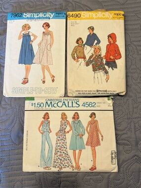 Vintage Sewing Pattern Lot - Simplicity & McCall's Dresses